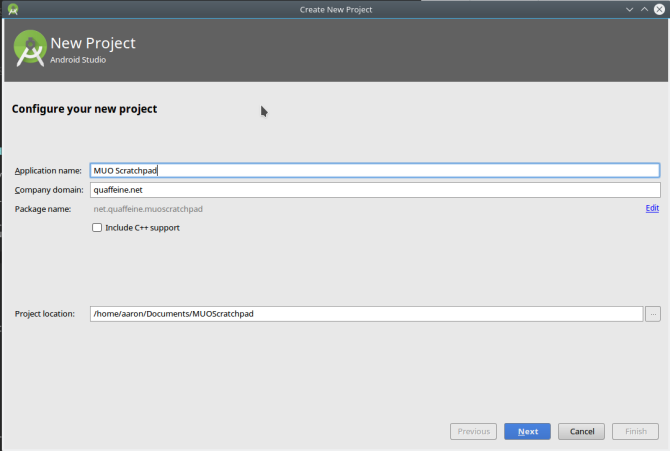 android App erstellen androidstudio newproject1