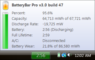 Zwei Ersetzungen für die Batterieliste des Windows Laptop Battery Meter