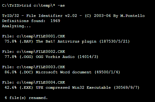 Identifizieren Sie unbekannte Dateien mit TrID [Windows/Linux] trid