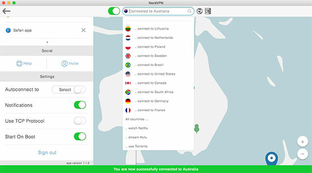 NordVPN für Mac: Datenschutz und Regionen in OS X einfach verwalten nordvpnomnibox