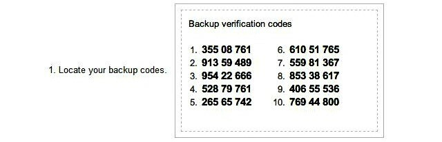 Google Mail-Backup-Codes