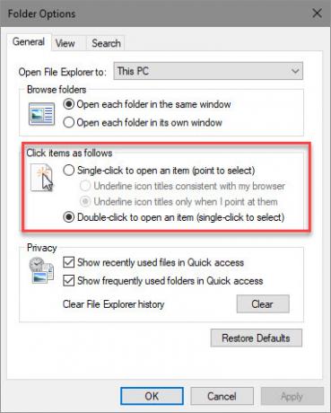 So beheben Sie eine Doppelklick-Maus in Windows Windows Single Click Option