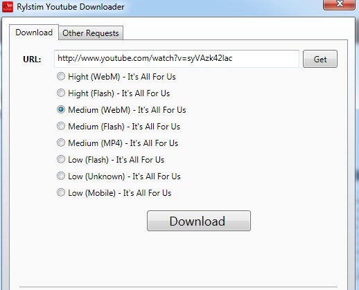 rylstim youtube downloader