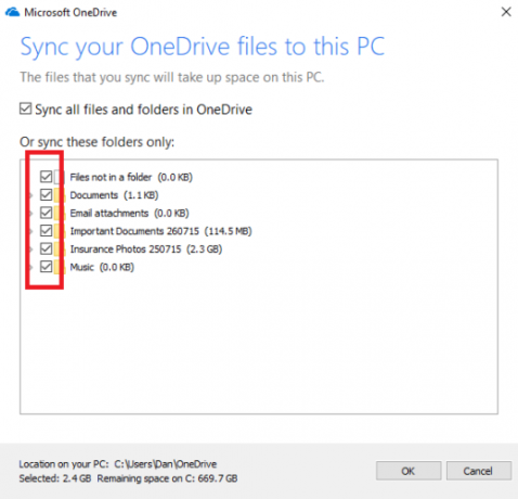 onedrive ordner synchronisieren windows 10