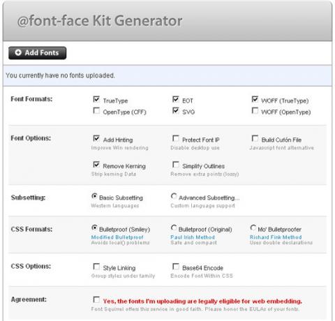 Font Face Generator