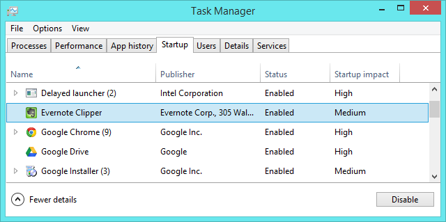 Windows 8.1 Task-Manager konfigurieren Startprogramme