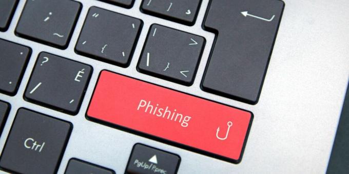 Phishing-Taste auf der Tastatur 