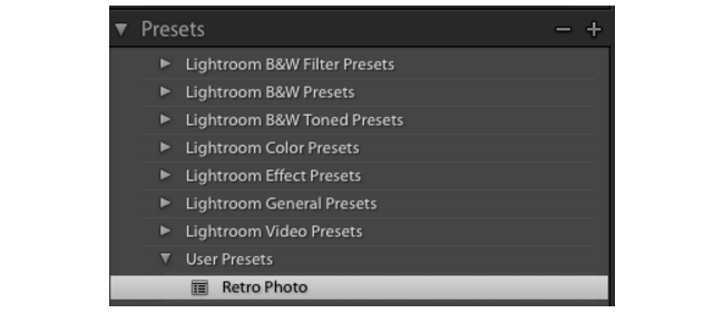 Voreinstellungen in Lightroom