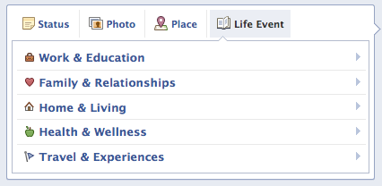 Ein paar Dinge, die Sie möglicherweise nicht über die Zeitleiste wissen [Wöchentliche Facebook-Tipps] Facebook Add Life Event
