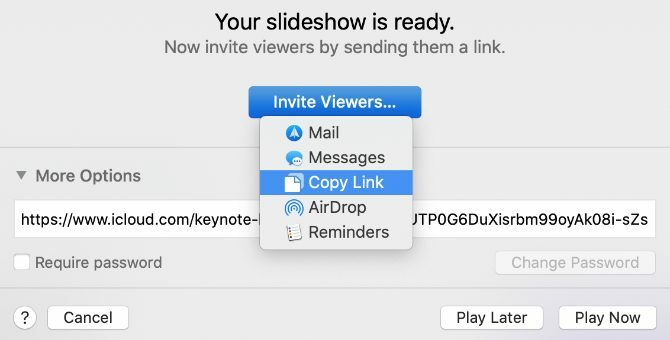 Option "Keynote Live Invite Viewer"