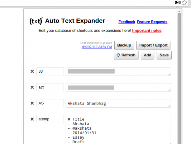 Auto-Text-Expander-Chrome-Erweiterung