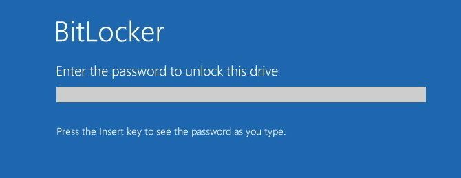 Bitlocker-Passwortbildschirm