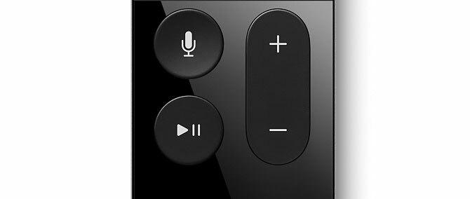 Apple TV Siri Remote Siri, Wiedergabe / Pause und Lautstärke