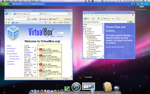 Virtualbox unter Mac OS X.