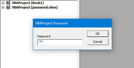 Excel-Passwort-Eingabeaufforderung