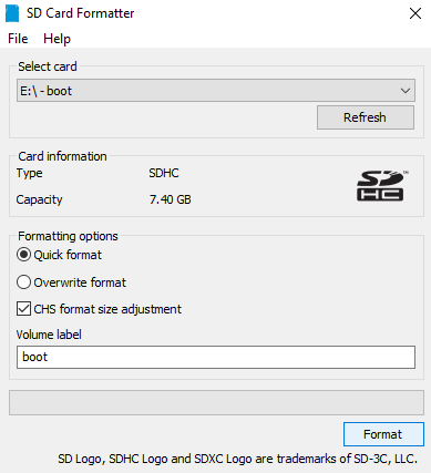 Formatieren Sie die microSD-Karte Ihres Raspberry Pi