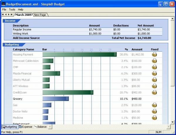 SimpleD Budget - Kostenlose Budget Tracker Software (Windows) simpled4b