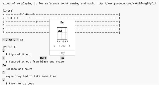 Ultimative Gitarren-Website mit You and I Guitar Chords