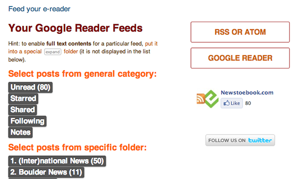 Google Reader Feed herunterladen