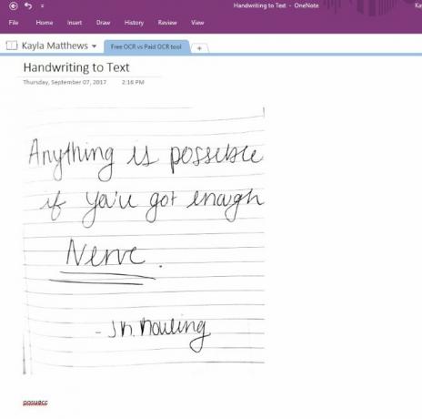 Onenote optische Zeichenerkennung