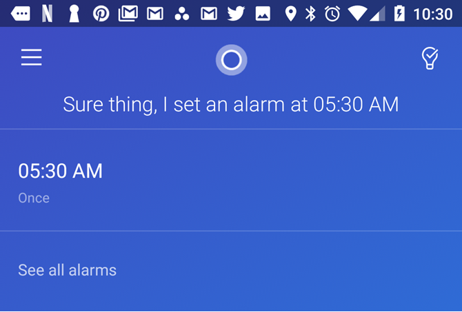 Cortana Alarm einstellen