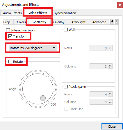 So drehen Sie Videodateien auf Ihrem Mac und PC VLC-Effektfilter drehen sich