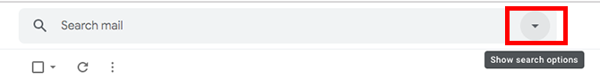 Suchoptionen anzeigen Google Mail