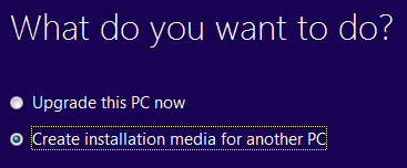 Windows Media Creator-Option