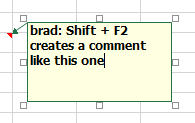 Excel-Kommentar