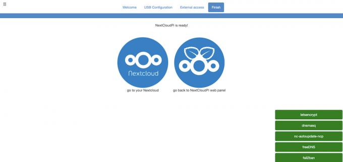 Externer Zugriff des NextCloudPi-Assistenten abgeschlossen