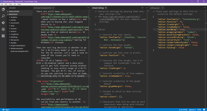 Visual-Studio-Code nebeneinander