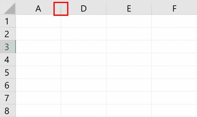 Ein- oder Ausblenden von Spalten und Zeilen in Excel Versteckte Excel-Spalte e1512420345841