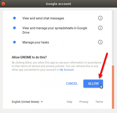 Ermöglichen Sie Gnome den Zugriff auf Google Drive