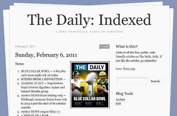 Lesen Sie "The Daily" kostenlos online ohne iPad [News] thedailyindexed
