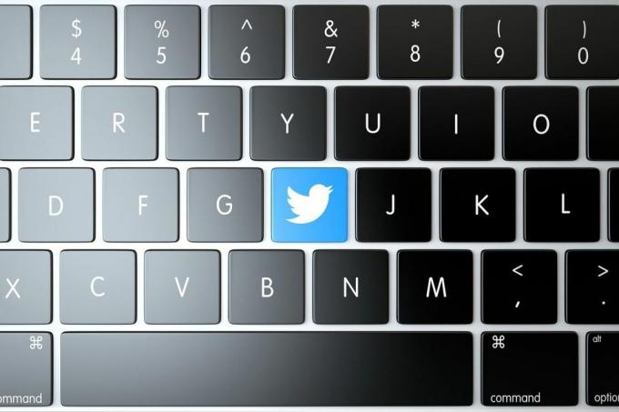 Twitter-Taste auf der Tastatur