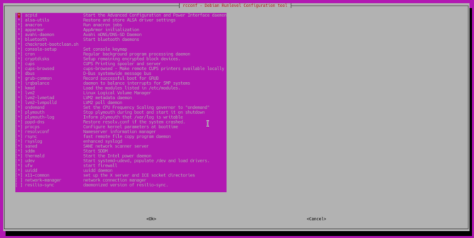 So steuern Sie Linux-Startdienste und -Dämonen rcconf ui 670x337