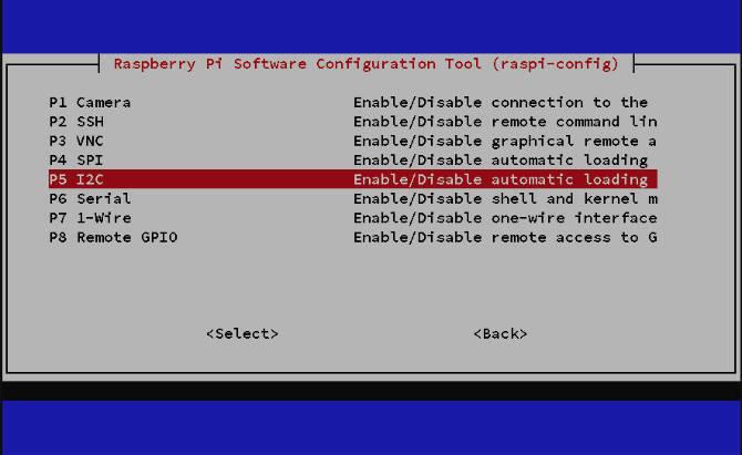 Schnittstellenoptionen im Dienstprogramm raspi-config