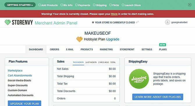 Richten Sie kostenlos Ihren eigenen Online-Shop ein - Admin Panel