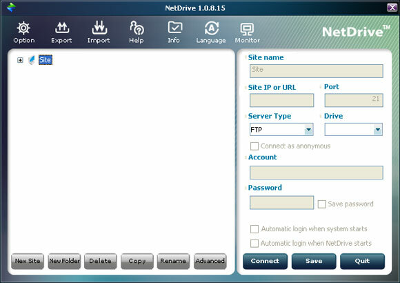 netdrive - Karte FTP-Laufwerk Vista