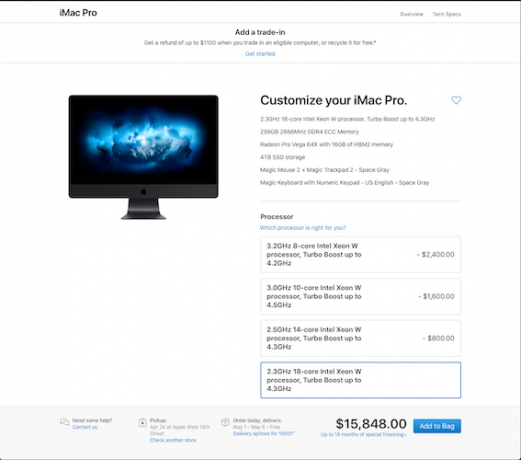 Voll geladener iMac Pro