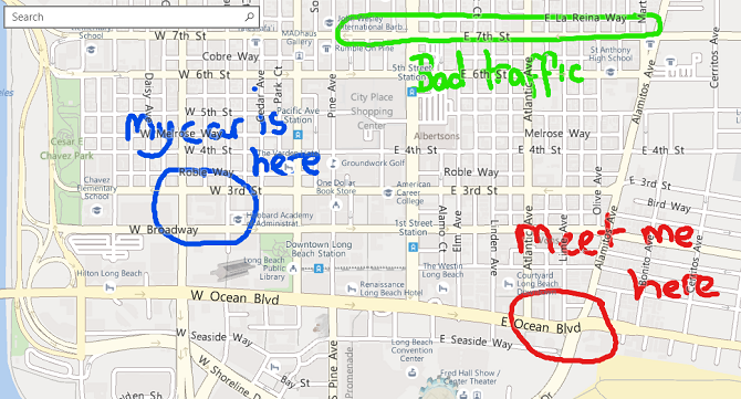 Windows Maps vs. Google Maps: 7 Funktionen Windows macht besser Microsoft Maps Tintennotizen 670x361