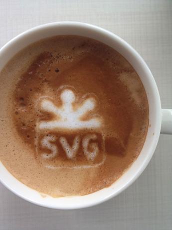 SVG Dinkel in Kaffeeschaum