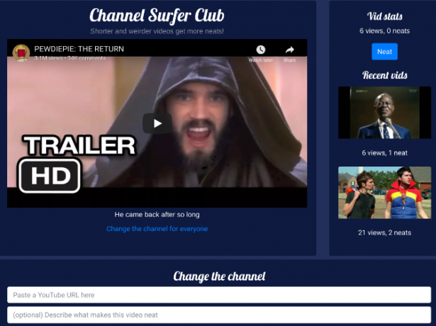 coole seltsame Websites - Channel Surfer Club