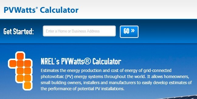 pvwatts Solarrechner