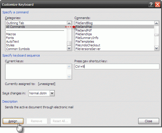 Richten Sie benutzerdefinierte Tastenkombinationen in MS Word ein und erstellen Sie einen Spickzettel zum Anpassen der Tastatur3