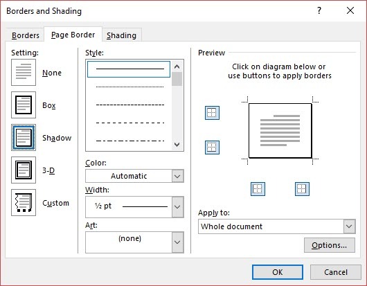 So erstellen Sie professionelle Berichte und Dokumente in Microsoft Word-Rahmen und -Schattierungen