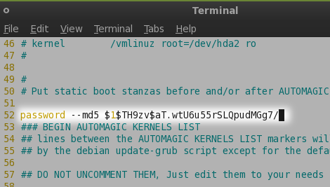 Passwort schützen grub ubuntu