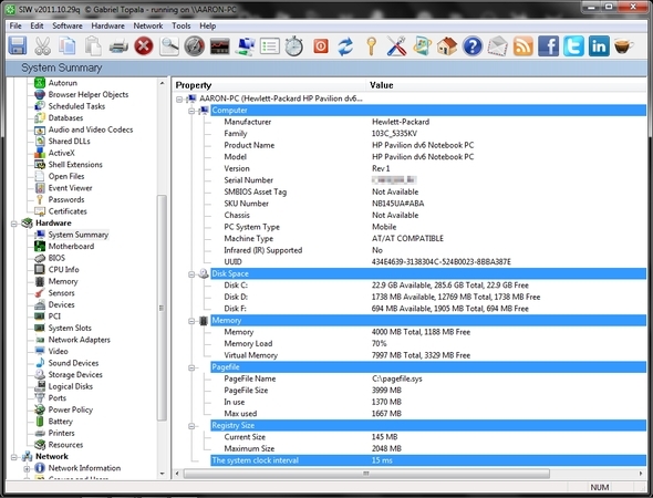 Haben Sie den bestellten PC bekommen? Finden Sie es mit diesen Systeminformationstools heraus [Windows] SIW-Systemzusammenfassung