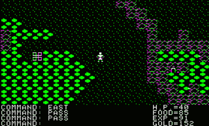 Ultima I Spiel Screenshot