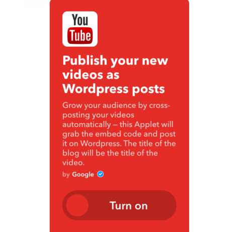 youtube ifttt neue Videos als WordPress-Beiträge